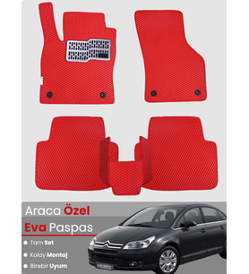 CİTROEN C4 (2004-2010) Uyumlu EVA Paspas Tam Set–Araca Özel,Su Geçirmez,Hızlı ve Kolay Montaj