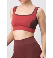 DoReMi Seamless Fitilli Kalın Askılı Spor Sütyen (Kiremit)