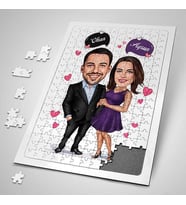 Sevgiliye Hediye 240 Parça Karikatürlü Şahane Çiftler Puzzle