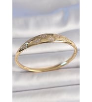 Pirinç Gold Renk Zirkon Taşlı Yıldız İşlemeli Kadın Kelepçe 5886 - SSSSSS3705-3241