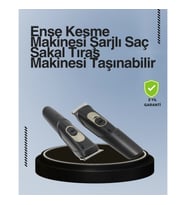 Mey İthalat® Kablosuz, Paslanmaz Çelik Bıçaklı Profesyonel Saç ve Sakal Tıraş Makinesi – Sessiz, Güç