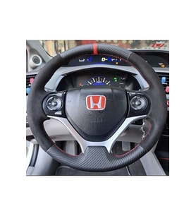 Honda Civic Fb7 Araca Özel Direksiyon Kılıfı Alcantra Karbon