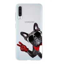 PrintiFy Samsung Galaxy A50S ile Uyumlu 1mm Slim Fit Köpek 2 050e Baskılı Şeffaf  Kılıf