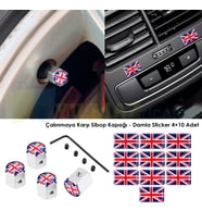 Mini Cooper Union Jk Sibop Kapağı Çalınmaya Karşı Jant Vites Torpido Damla Etiket Sticker