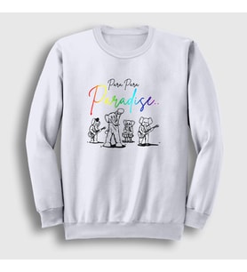 Presmono Unisex Beyaz Paradise Coldplay Sweatshirt 471318tt (Beyaz)