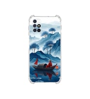 PrintiFy Samsung Galaxy M51 ile Uyumlu Simya Serisi Sonsuz Akış Tasarımlı Uv Baskılı Köşe Korumalı Antişok Kılıf