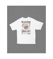 Monkey D Luffy Wanted Baskılı Unisex Tişört, Oversize Anime Tişört