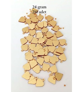 Oya Abiye Bileklik Kolye Pleksi Metalik Plastik Pul Altın Renk 24 gram 210 adet - BNC554