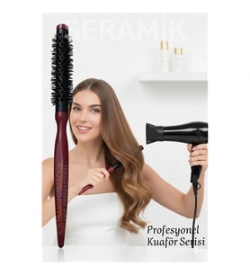 Profesyonel Kuaför 25 Mm Ceramic Ionic Nano Fön Fırçası – 26 Cm Uzunluk, Profesyonel Kuaför Serisi