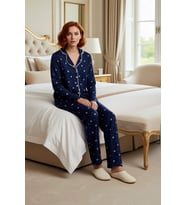 Kadın Kışlık Kar Tanesi Baskılı Pijama Takımı Fonksiyonel Dayanıklı Kaliteli Konforlu Spor