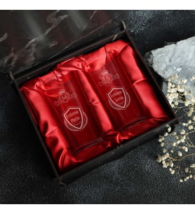 Retro Tasarımlı  Kişiye Özel 2'li Rakı Kadehi Seti