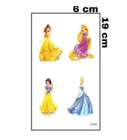 PAMUK PRENSES SİNDİELLA RAPUNZEL GEÇİCİ DÖVME