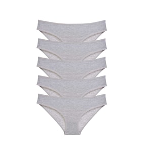 Mulvxbrf Brf02 5 Adet Süper Eko Set Likralı Kadın Slip Külot Gri (Mulvix)