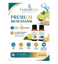 Premium Mum Esansı 5 cc 2'li Set - Bergamot, Okyanus - Soya Wax, Parafin, Jel Wax ve Bal Mumu Uyumlu BKFAB2BGOK5