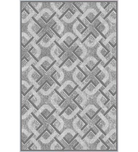 Eliana Home Baskılı, Yıkanabilir Kaymaz Taban Salon Halısı LNA0031-SD1002 100x150 cm (Gri)