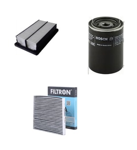 Bosch Filtre Bakım Seti Hyundai i20 1.2 MPI 84 Beygir 2014+ Benzinli Hava + Yağ f. + Polen Filtre Filtron
