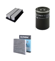 Bosch Filtre Bakım Seti Hyundai i20 1.2 MPI 84 Beygir 2014+ Benzinli Hava + Yağ f. + Polen Filtre Filtron