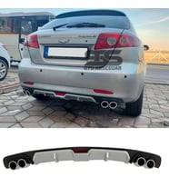 Chevrolet Lacetti Difüzör Arka Tampon Eki 4 Egzoz Çıkışlı Gri