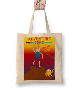Adventure Time 010 Bez Çanta Uzun Saplı