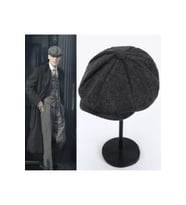 Kışlık 8 Parca Kaşmir Düz Renk Peaky Blinders Model Erkek Kasket London Şapka Füme Çizgili