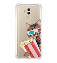 PrintiFy Huawei Mate 10 Lite Uyumlu Kedi 1 Baskılı Şeffaf Köşe Korumalı Antişok Kılıf