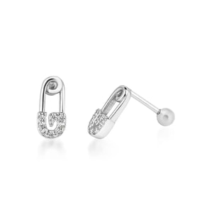 Taşlı Gümüş Piercing