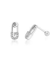 Taşlı Gümüş Piercing