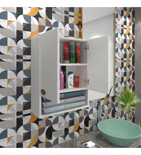 Kenzlife banyo ecza dolabı bakunin byz 60*40*20 mutfak (m)üst arkalıklı alt arkalıksız