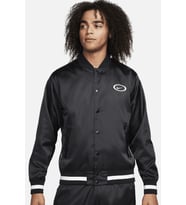 Nike DNA Crew Woven Loose Fit Basketball Jacket Erkek Bol Kesim Cıt Cıt Kapamalı Spor Ceket Siyah