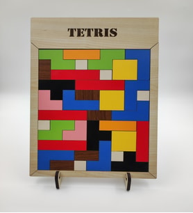 MONTESSORİ  AHŞAP TETRİS PUZZLE ZEKA OYUNU TETRIS