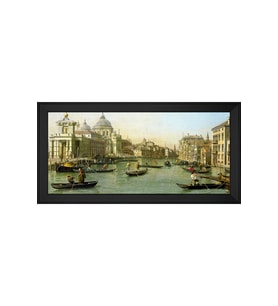 Manzara Temalı Kanvas Tablo 80 x 110 cm Siyah Çerçeve