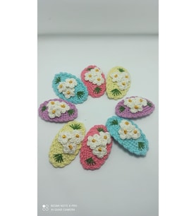 10 Adet Toptan Handmade Karışık Renkli Tasarım Hediyelik Amigurumi Trend Işlemeli 2'li Toka Seti Karışık Tek Ebat
