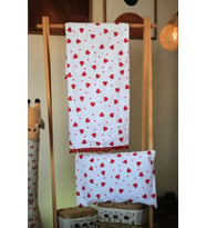Pazen Bebek Battaniyesi 110x110 Çift Taraflı Çift Katlı Yastık Kılıflı Set