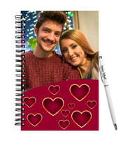 Sevgililer Gününe Özel  Ahşap Defter Kalem Hediye Seti