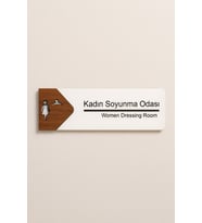 Lucena Kadın Soyunma Odası Ofis Oda Kapı İsimliği Yönlendirme Tabelası Levhası Kişiselleştirilebilir