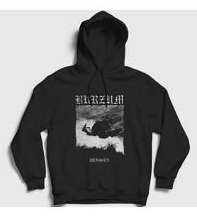 Presmono Unisex Siyah Draugen V2 Burzum Kapüşonlu Sweatshirt 378827tt