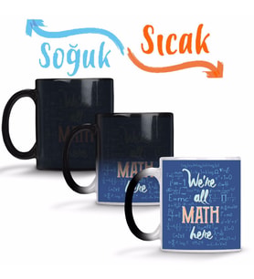 Hepimiz Matematikteyiz Matematik Formül Sihirli Kupa Bardak Porselen