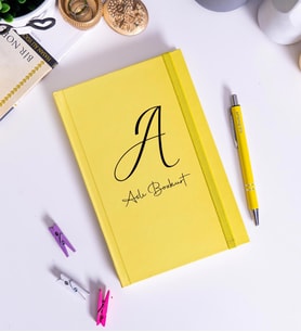 Kişiye Özel Sarı Defter & Kalem Hediye Seti (Kırmızı)