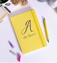 Kişiye Özel Sarı Defter & Kalem Hediye Seti (Kırmızı)