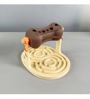3D Baskı Labirentli Köpek ve Kedi Zeka Oyuncağı Dönen Ödül Silindirli Yavaş Yeme Aktivite - Kahveren