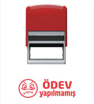 Ödev Yapılmamış Öğretmen Kaşesi (Kırmızı)