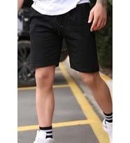 Spor Penye Short (Siyah)