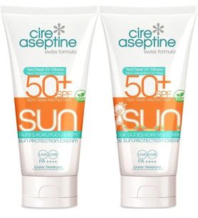 Cire Aseptine Sun Güneş Kremi 50+ SPF 150 ML + Güneş Kremi Çocuk 50+ SPF 150 ML Karma (2 Li Set)