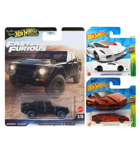 3 Araç Set - Hot Wheels Lamborghini LM002 & Lamborghini Sesto Elemento & Lamborghini Reventon (1/64)