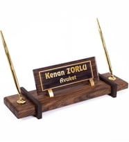 Naturel Ahşap Masa İsimliği Yeni İş Yeri Hediye Ofis Masa İsimlik
