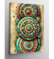 Kanvas Tablo Renkli Mandala Deseni
