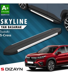 S-Dizayn Suzuki SX4 2 S-Cross Skyline Aluminyum Yan Basamak 173 Cm 2014-2021 A+ Kalite