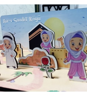 Ahşap Asr-ı Saadet Köyü  - Dini Ahşap Figürler - Eğitici Oyuncak - 3 Yaş ve Üzeri Eğitime Yardımcı Oyuncak (Çok Renkli)