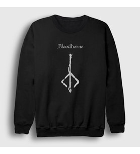 Presmono Unisex Siyah Logo Bloodborne Sweatshirt 549451tt