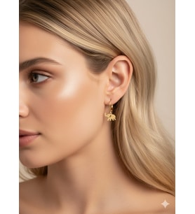 925 Ayar Papatya Silver fil küpe.altın modeli fil küpe.rose.gold.rodaj